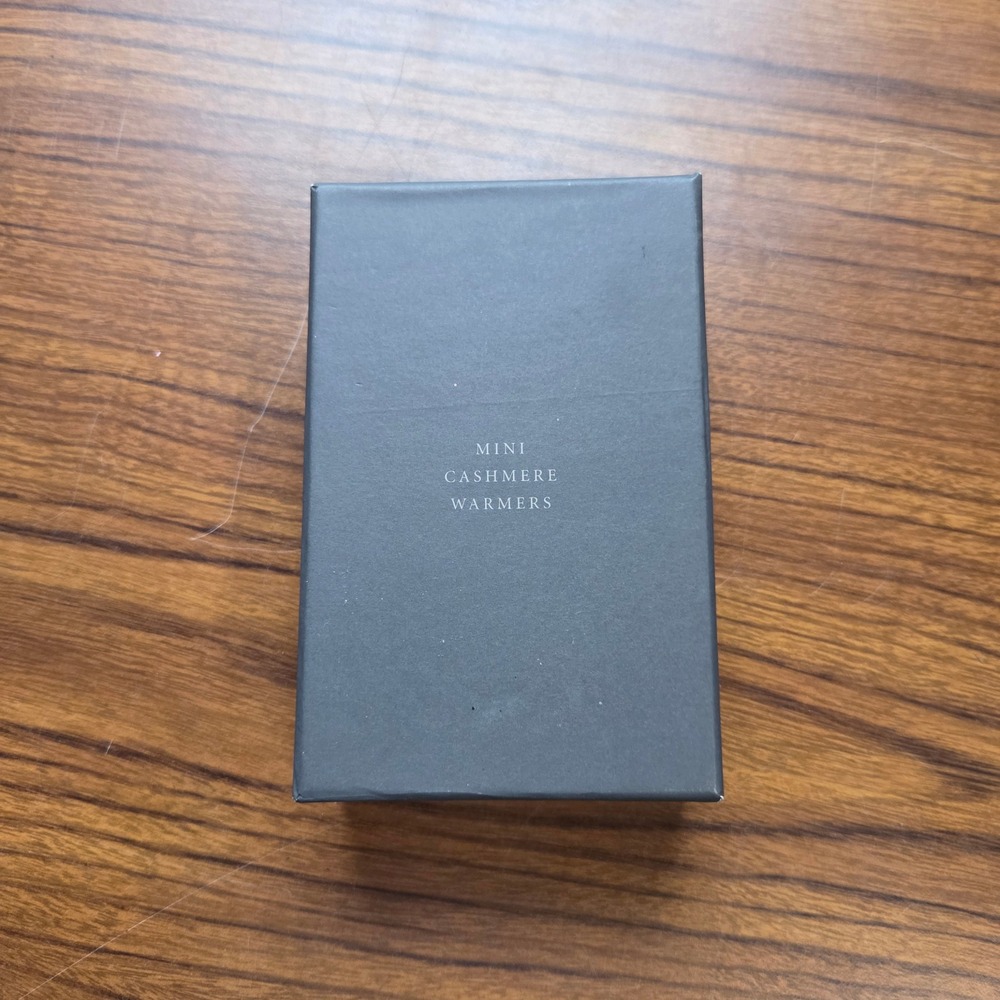 Restoration Hardware Mini Cashmere Warmers Set of 2 Charcoal Grey Hand Warmers